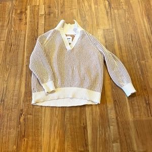 Aerie cream and tan sweater sz XS like new